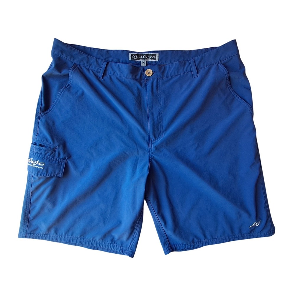 Mojo Sportswear Mens 2XL‎ Blue Fishing Cargo Shorts M-BS7900 Technical Stretch